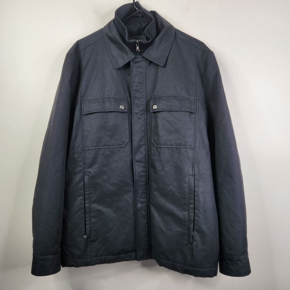 Calvin Klein Double Zip Semi 2 in 1 Bomber Jacket Large